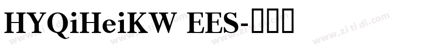 HYQiHeiKW EES字体转换